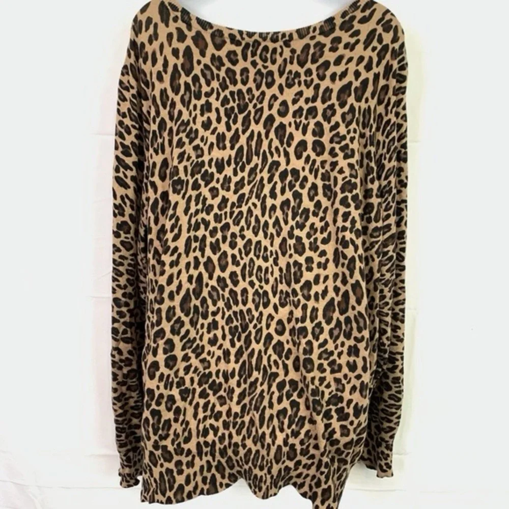 🐆 Lane Bryant, Leopard Print Knit Cardigan